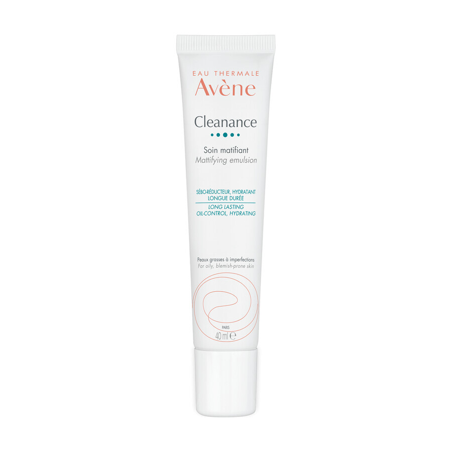 Avene Cleanance, emulsie matifiantă pentru față, ten gras și predispus la acnee, 40 ml