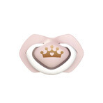 Canpol Babies, pacifier, silicone, symmetrical, Royal Baby, pink, 22/650, 0-6 months, 2 pieces