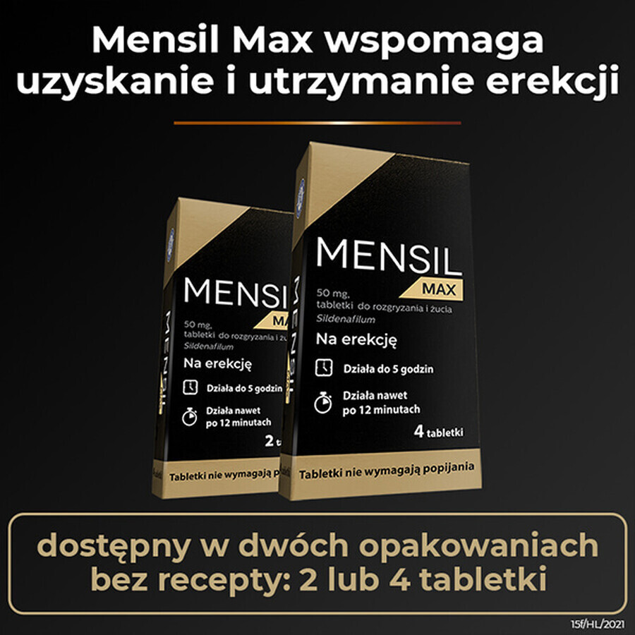 Mensil Max 50 mg, 2 comprimidos masticables