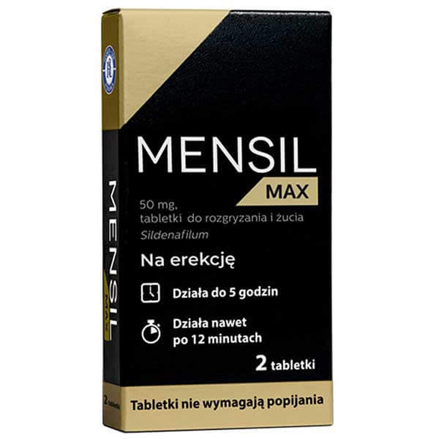 Mensil Max 50 mg, 2 comprimidos masticables