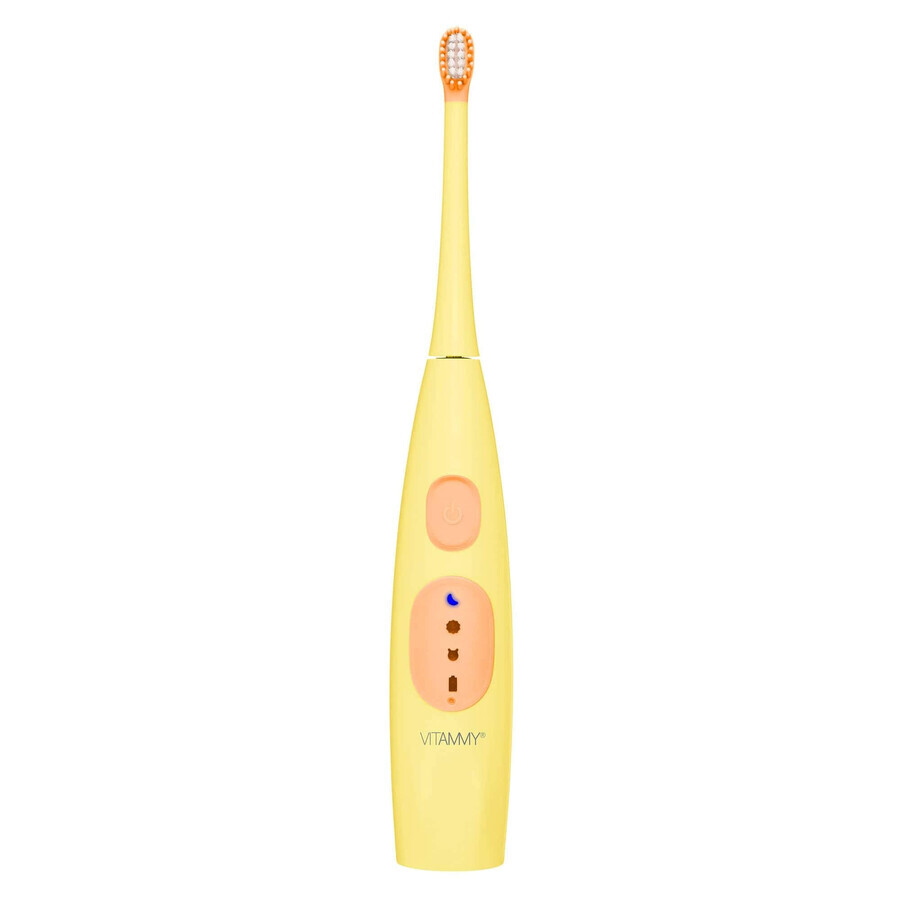 Vitammy Little Dino, brosse à dents sonique pour enfants, jaune, à partir de 3 ans, 1 pièce