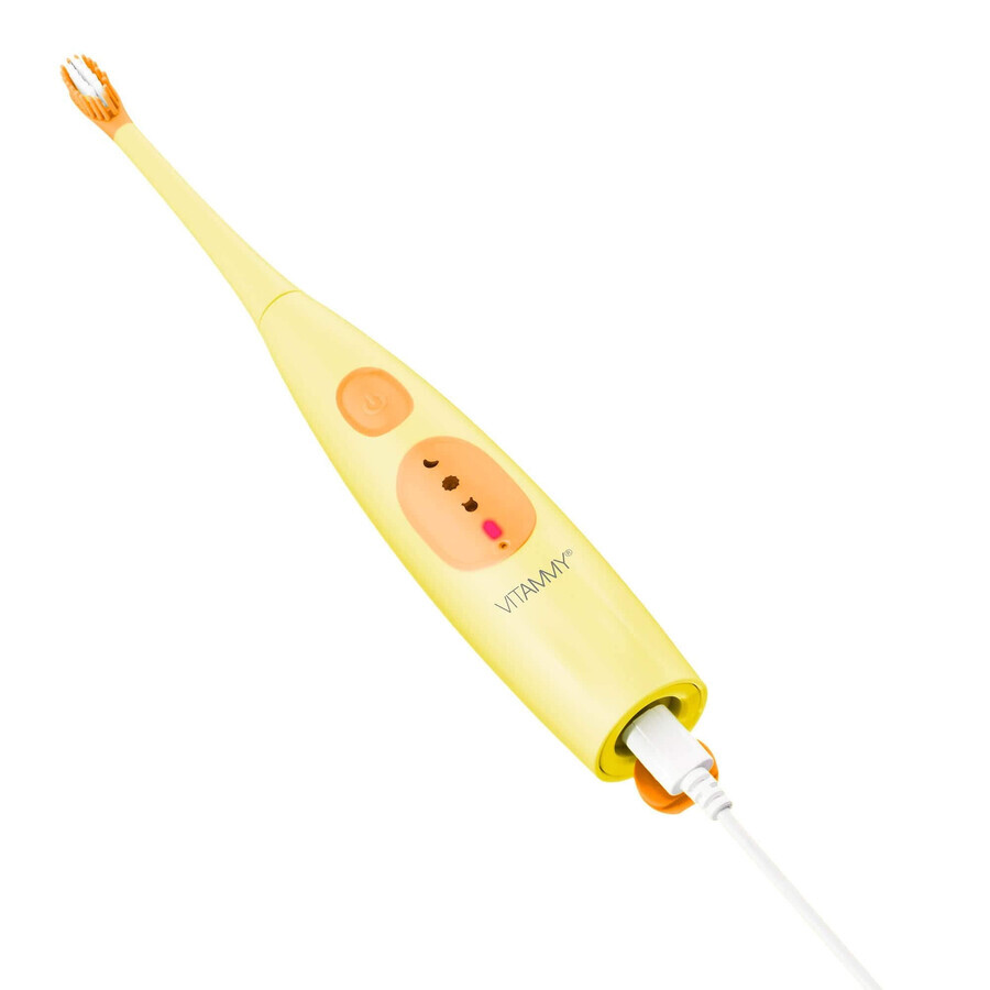 Vitammy Little Dino, brosse à dents sonique pour enfants, jaune, à partir de 3 ans, 1 pièce