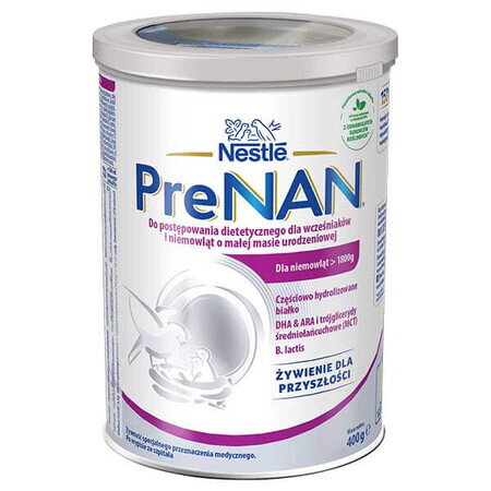 Nestle PreNAN, voor premature kinderen en baby's met een laag geboortegewicht vanaf 1800 g, 400 g