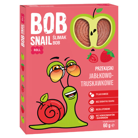 Bob Slakrol Fruithapje, appel, aardbei, 60 g