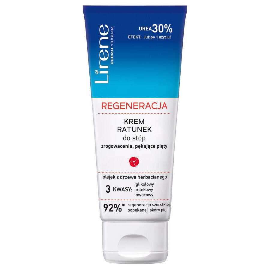 Lirene Regeneration, crema di soccorso per i piedi, 100 ml