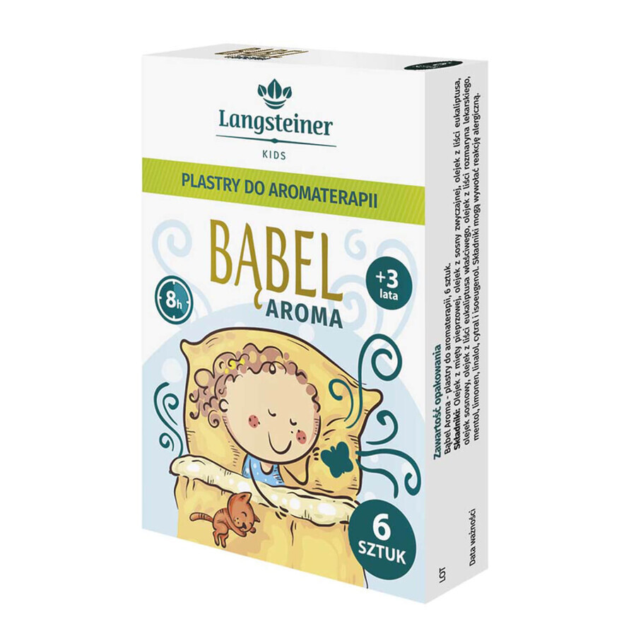 Langsteiner Bubble Aroma, cerotti per aromaterapia, a partire da 3 anni, 6 pezzi