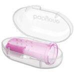 BabyOno, spazzolino da dito per i primi denti, in silicone, rosa, 723/03, 1 pz.