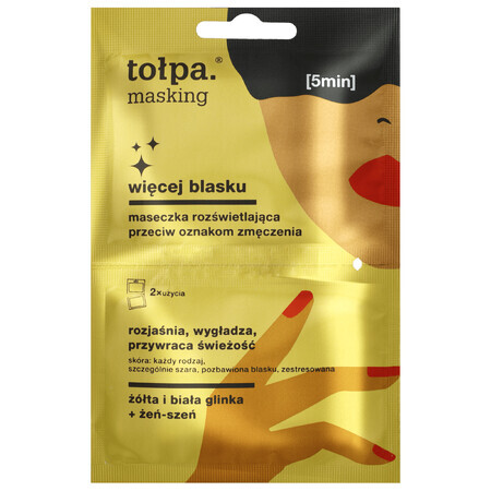 Tolpa Masking, More Radiance, Brightening Mask Against Signs of Fatigue, 2 x 5 ml