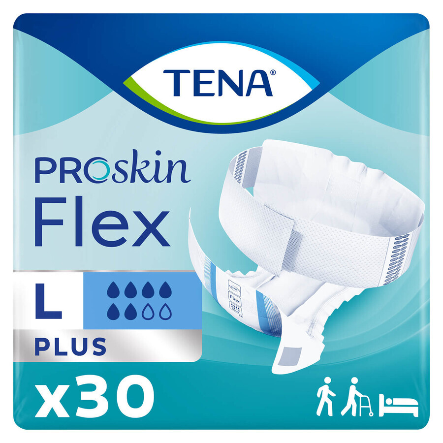 Tena Flex ProSkin, scutece, mărimea L, 83-120 cm, Plus, 30 buc