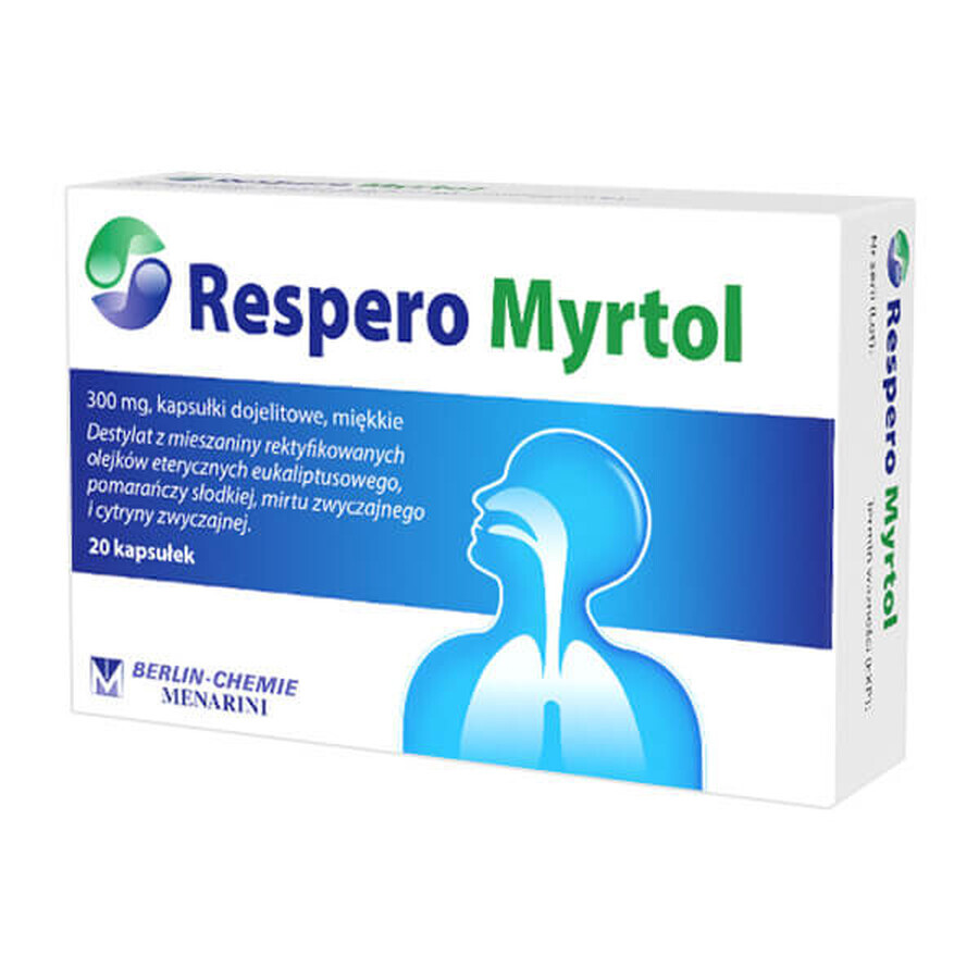 Respero Myrtol 300 mg, 20 capsule molli gastroresistenti