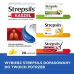 Strepsils for cough 375 mg, 20 hard capsules