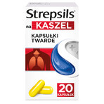 Strepsils for cough 375 mg, 20 hard capsules