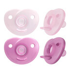 Avent Soothie Pacifier, Silicone, Orthodontic, Girl, SCF099/22, 0-6 Months, 2 Pieces