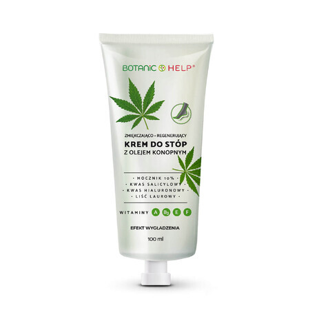 Botanic Help, cremă de picioare înmuiantă și regenerantă cu ulei de cânepă, 100 ml