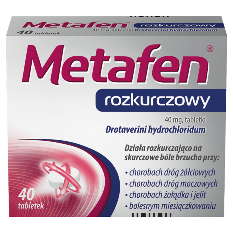 Metafen diastolic 40 mg, 40 comprimate