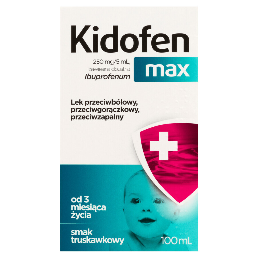 Kidofen max 250 mg/ 5 ml, suspensión oral, 100 ml