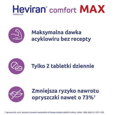 Heviran Comfort Max 400 mg, 60 comprimate