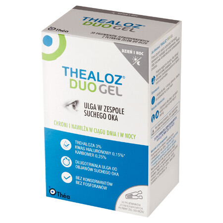 Thealoz Duo Gel, gel liquido per gli occhi, 0,4 g x 30 contenitori monodose