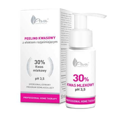 Ava, peeling con effetto schiarente, acido lattico 30%, 50 ml