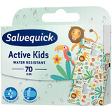 Salvequick Active Kids, cerotti per medicazione per bambini, impermeabili, per taglio, 70 cm