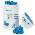 Haspro Tube, tappi per orecchie, blu, 100 pezzi