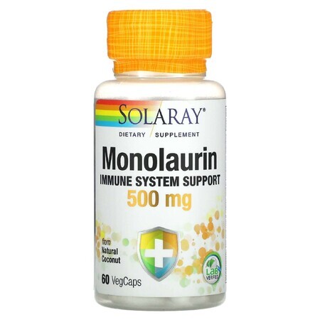 Monolaurina 500mg Solaray, 60 cápsulas, Secom