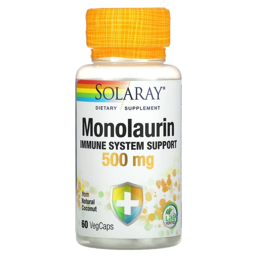 Monolaurina 500mg Solaray, 60 cápsulas, Secom