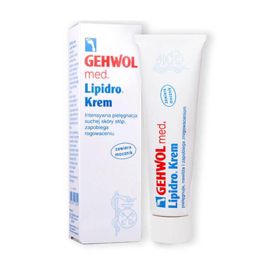 Gehwol Med Lipidro, crema idratante per piedi, 125 ml