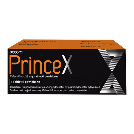 Princex 25 mg, 4 compresse rivestite con film