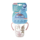 Canpol Babies dripper with tube and weight, Bonjur Paris, pink, 56/607, from 6 months, 270 ml