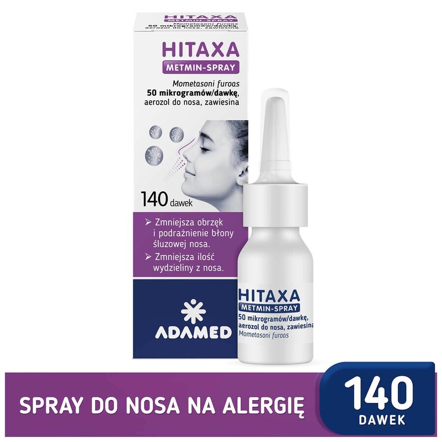 Hitaxa Metmin-Spray 50 µg/doză, spray nazal, suspensie, 140 doze