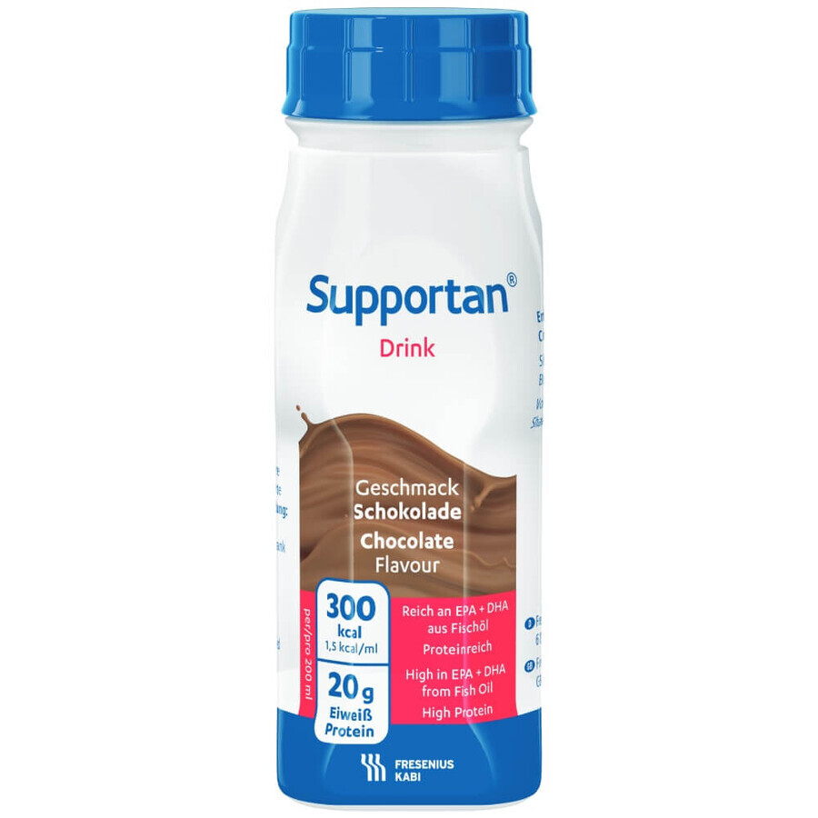 Supportan Drink, nutritional preparation, chocolate flavor, 4 x 200 ml