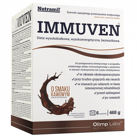 Olimp Immuven, preparato nutrizionale, gusto caffè, 6 bustine