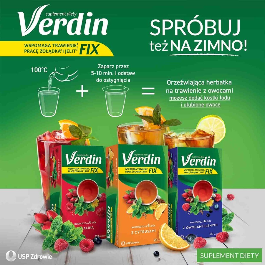 Verdin Fix agli agrumi, 20 bustine