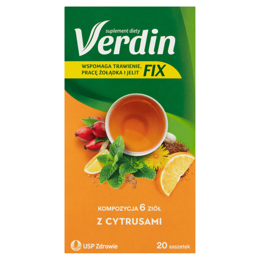 Verdin Fix agli agrumi, 20 bustine