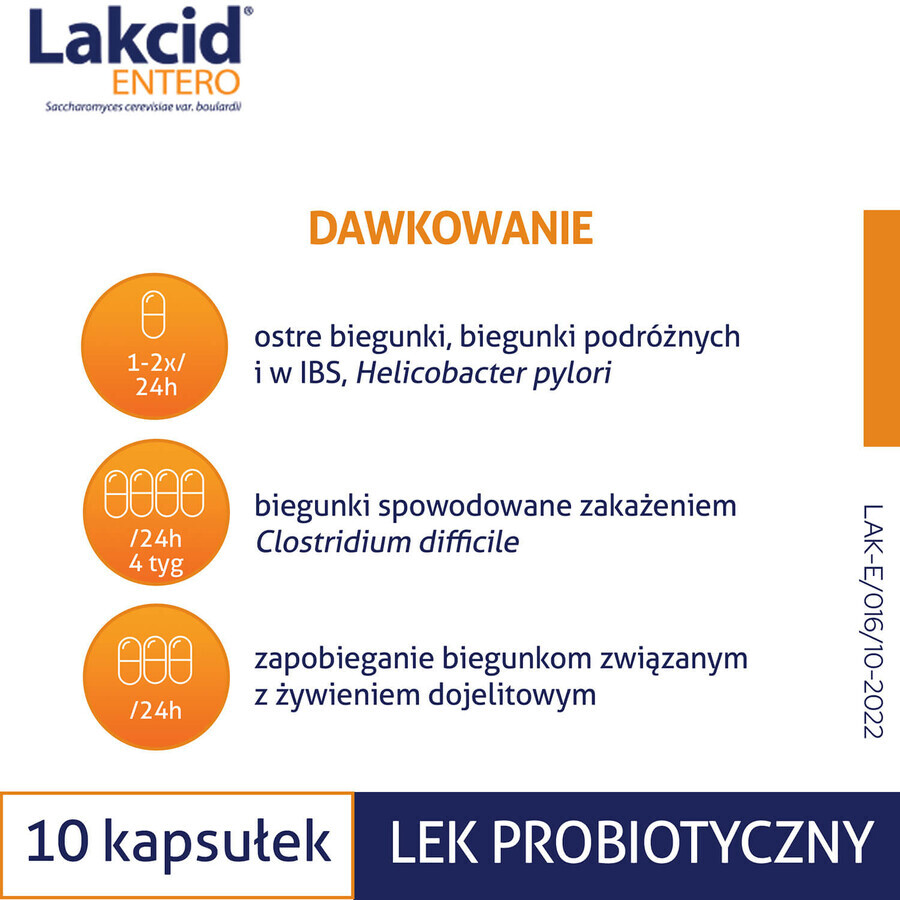 Lakcid Entero 250 mg, 10 capsule