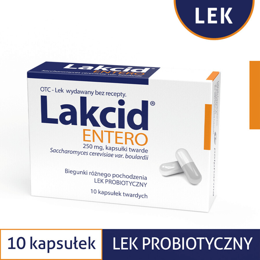 Lakcid Entero 250 mg, 10 capsule