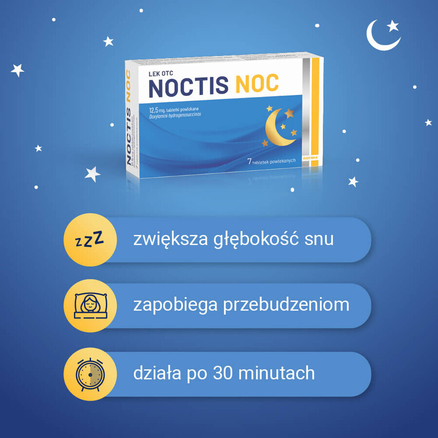 Noctis Noc 12,5 mg, 7 comprimidos recubiertos con película