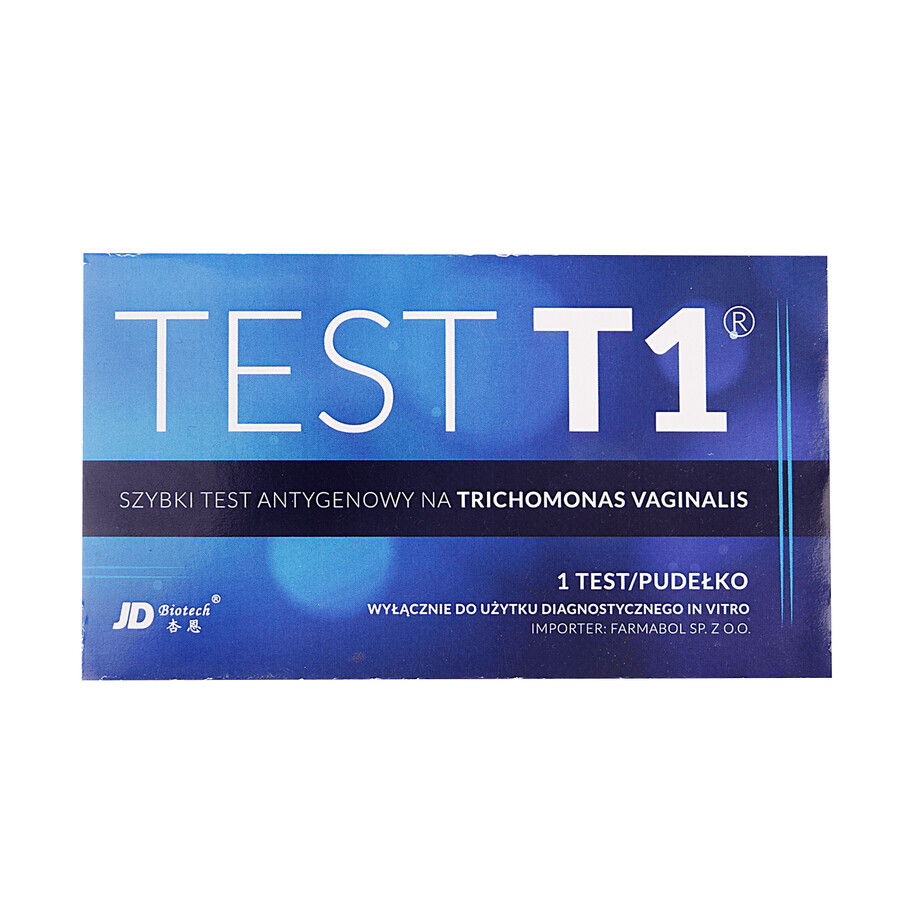 JD Biotech Test T1, test rapide à l'antigène pour Trichomonas vaginalis, 1 pièce