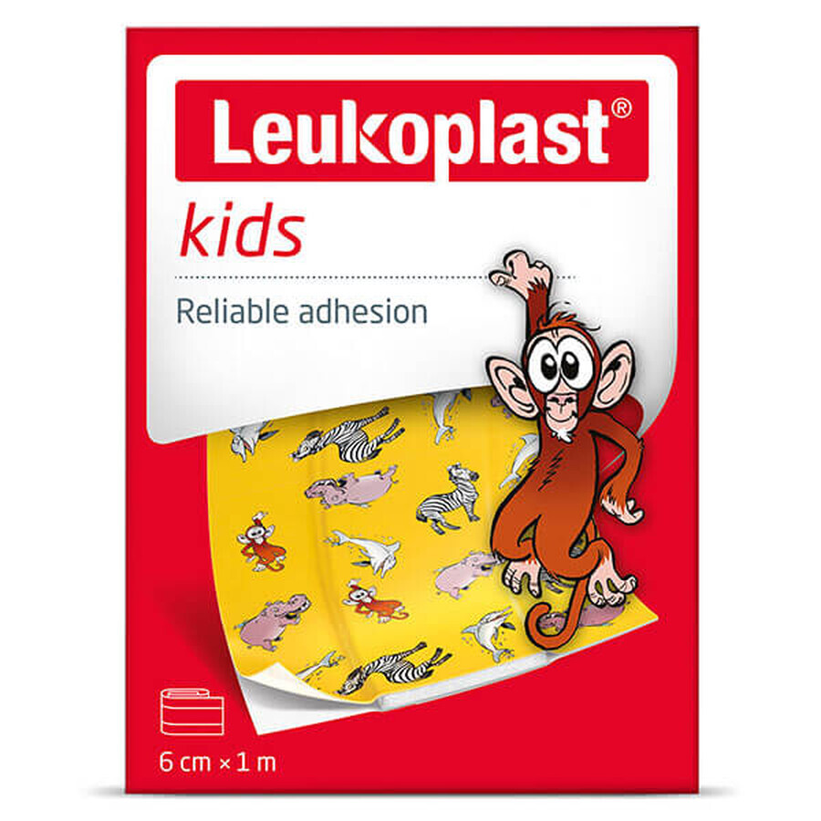 Leukoplast Kids, Verbandspflaster für Kinder, wasserfest, 6 cm x 1 m, 1 Stück