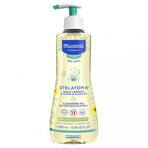 Mustela Stelatopia, olio detergente dalla nascita, 500 ml + crema viso emolliente, 40 ml in omaggio 