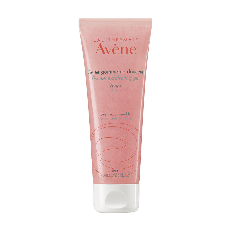 Avene, gel scrub delicato, pelle sensibile, 75 ml