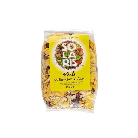 Musli aux cerises et noix de cajou, 300 g, Solaris