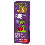 Bob Snail Roll Snack alla frutta, mela, prugna, 30 g