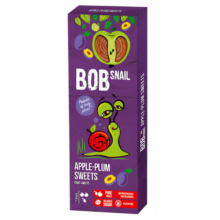 Bob Snail Roll Collation aux fruits, pomme, prune, 30 g