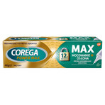 Corega Power Max Fixation + Cover, crema di fissaggio per protesi dentarie, menta, 40 g