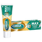 Corega Power Max Fixation + Cover, crema di fissaggio per protesi dentarie, menta, 40 g