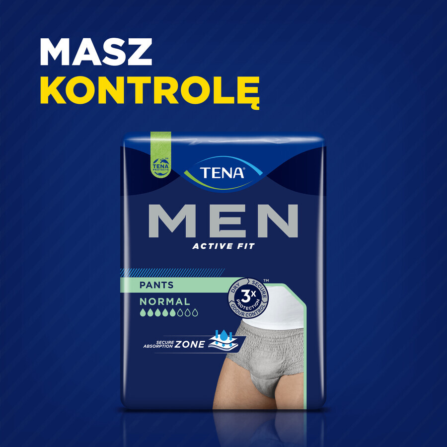 Tena Men Active Fit Pants, chiloți absorbanți pentru bărbați, mărimea L/XL, 95-130 cm, Normal, 8 bucăți