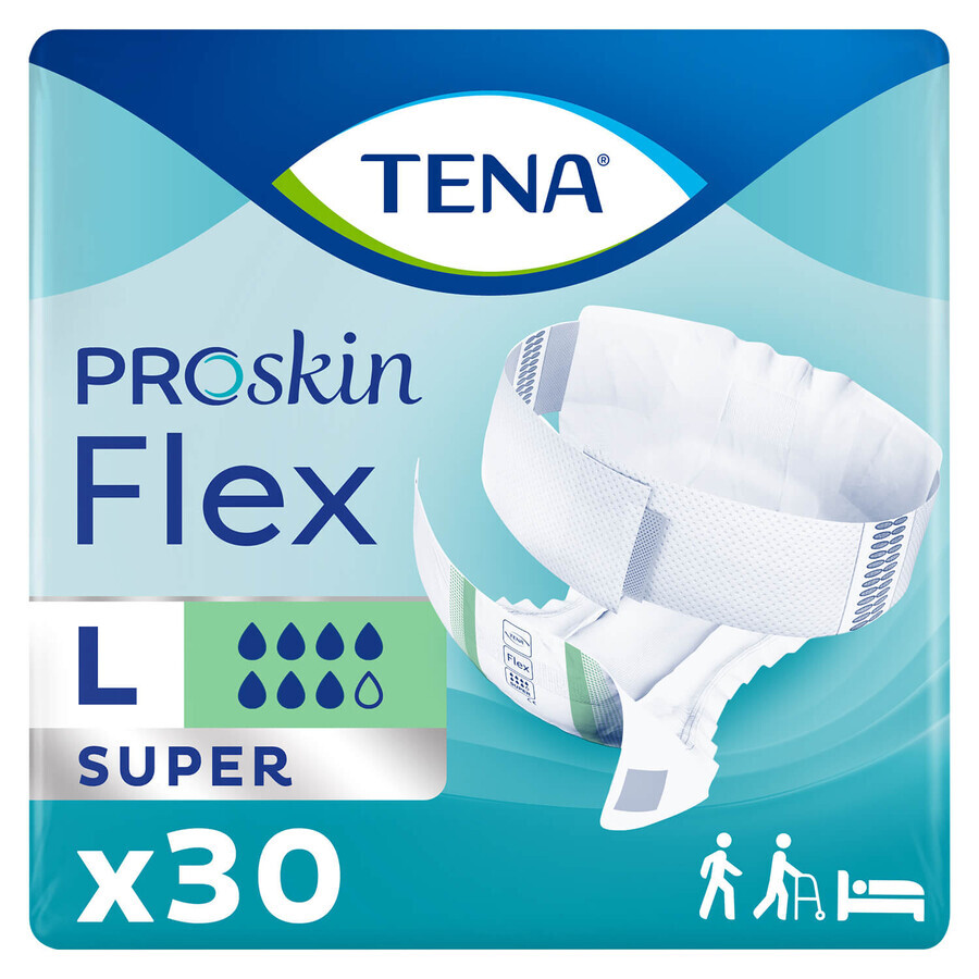 Tena Flex ProSkin, couches, taille L, 83-120 cm, Super, 30 pcs