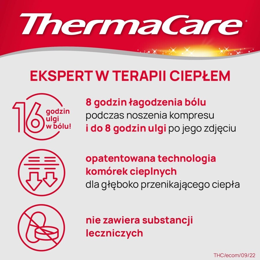 ThermaCare, impacchi riscaldanti per schiena e fianchi, 4 pezzi